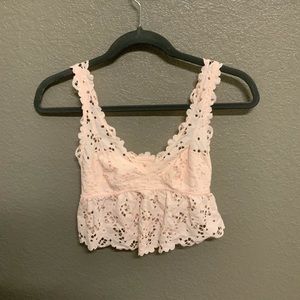 Light light pink Lacey aerie bralette